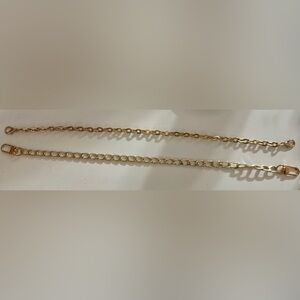 BUNDLE OF 2 Gold Tone Bag Chain Strap NWOT 15.5”
